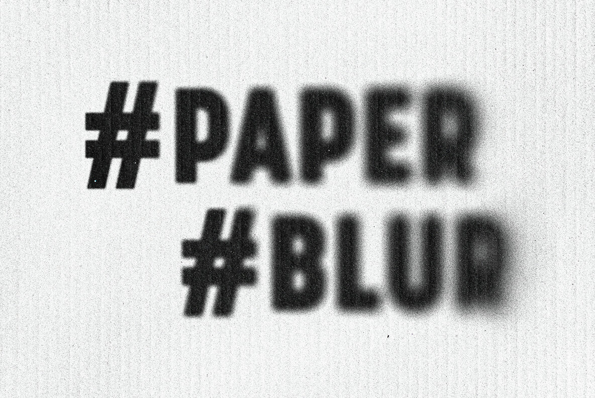 Side Blur Paper Text Effect 3