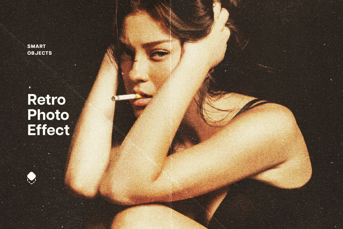 Folded Paper Vintage Photo Effect 1