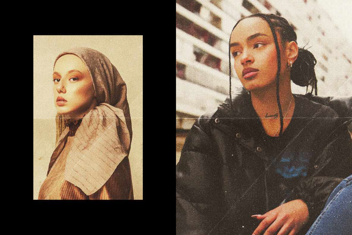 Folded Paper Vintage Photo Effect 4