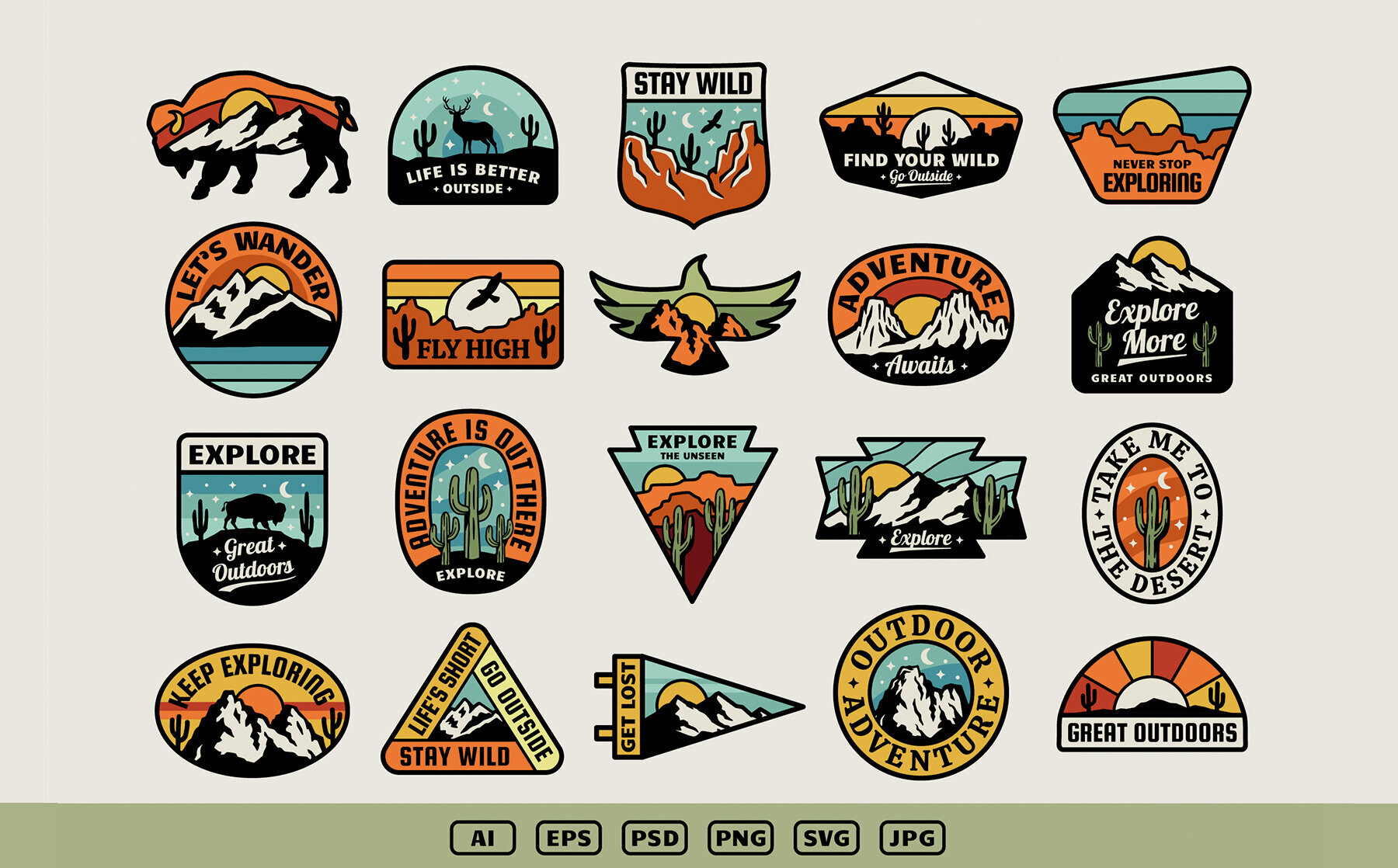 Outdoor Adventure Badges 2