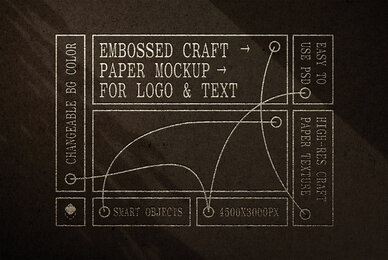 Foil Stamped Paper Logo Mockup