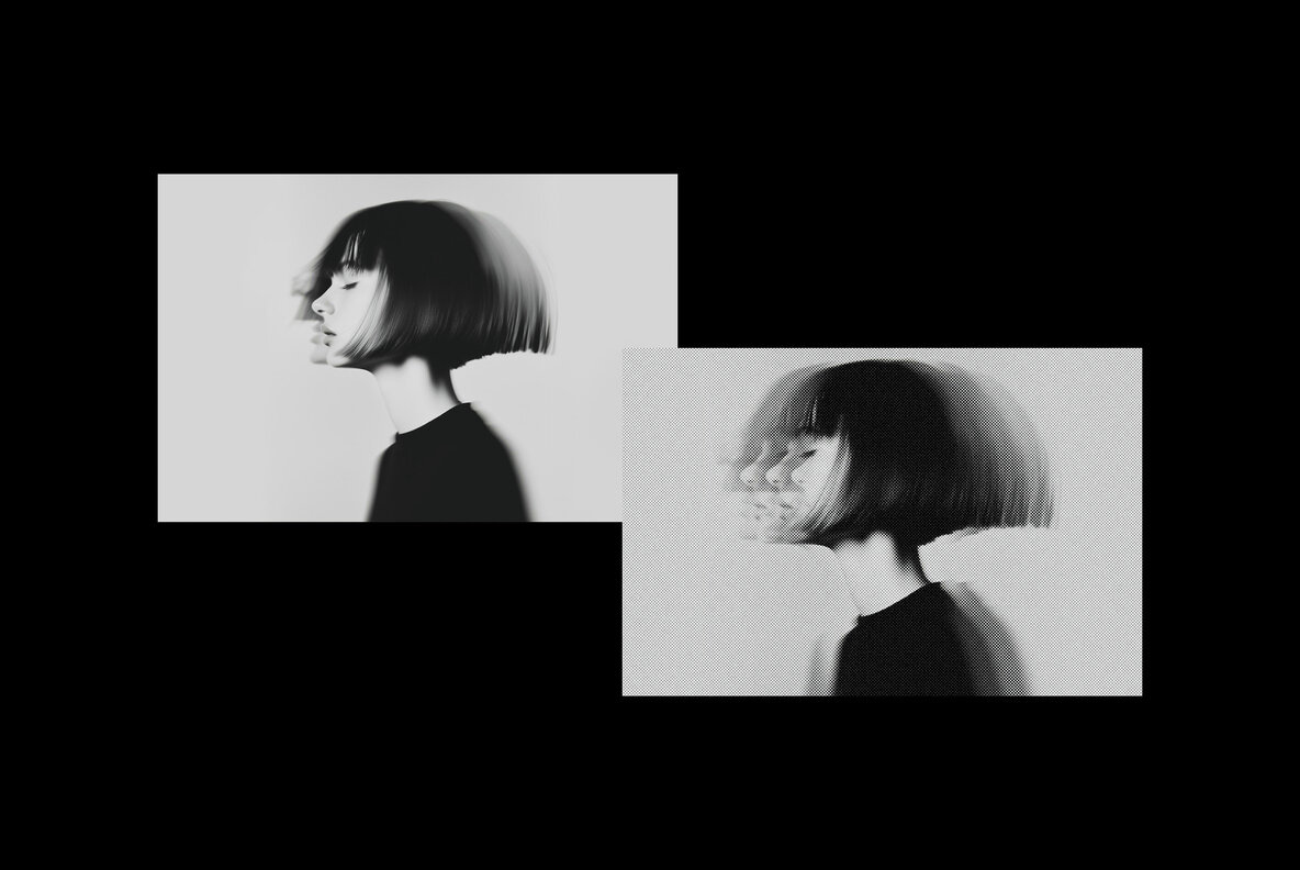 Triple Halftone Screenprint Photo Effect 5