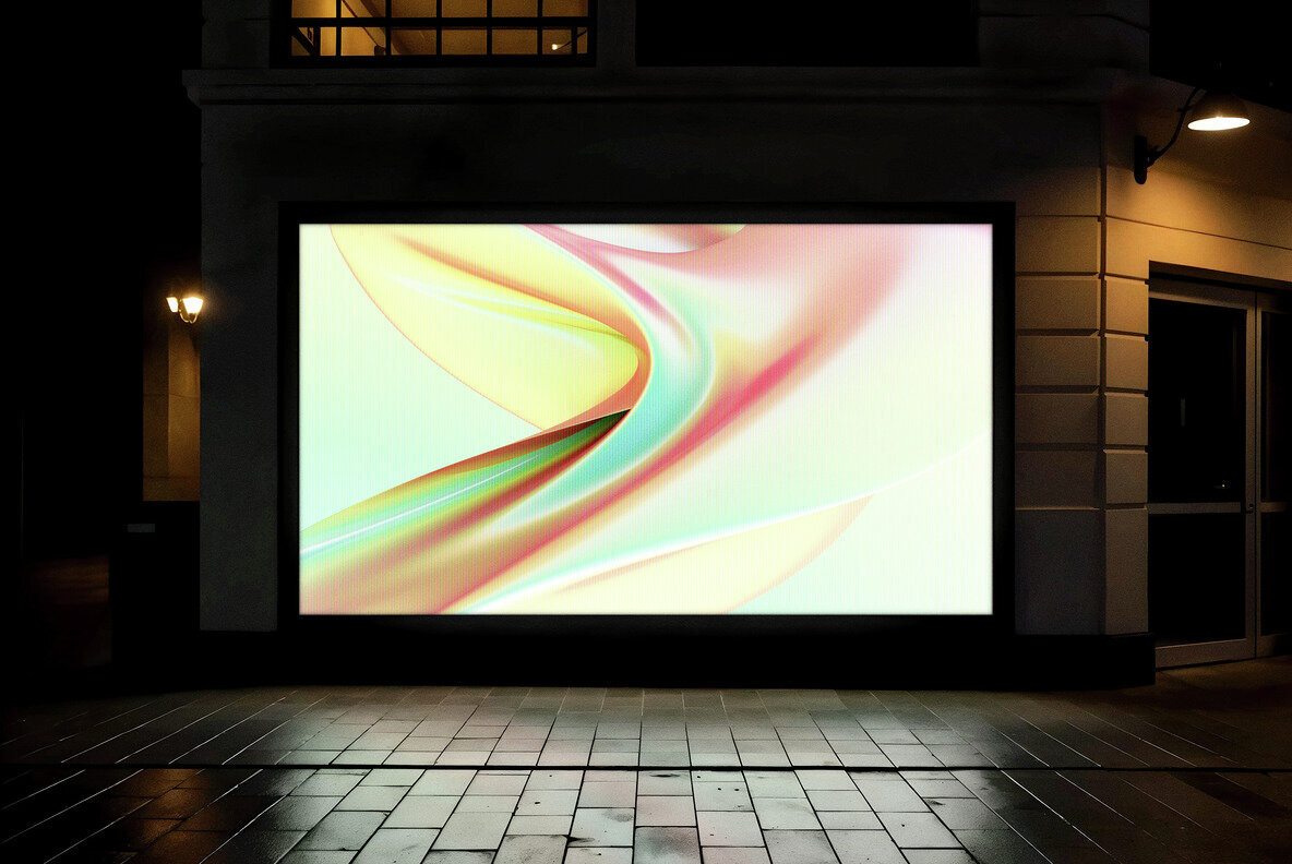Outdoor Glowing Screen Mockup 2