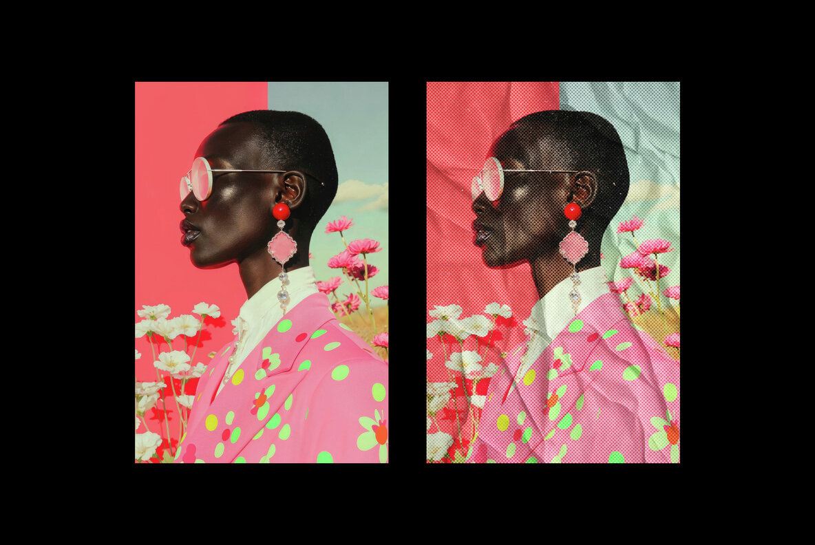 Halftone Crumpled Paper Effect 6