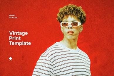 Vintage Print Photo Template