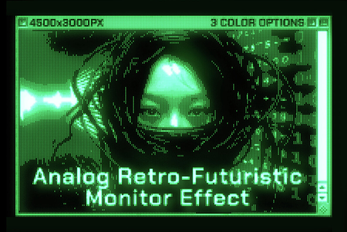 Analog Retro Futuristic Monitor Effect 1