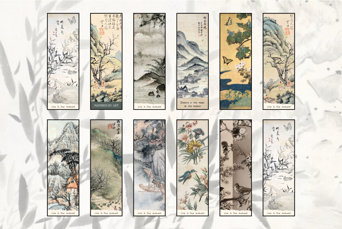 Retro Asian Bookmarks 2