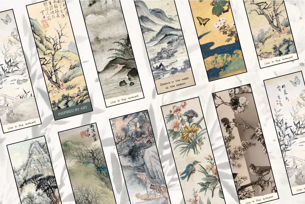 Retro Asian Bookmarks 3