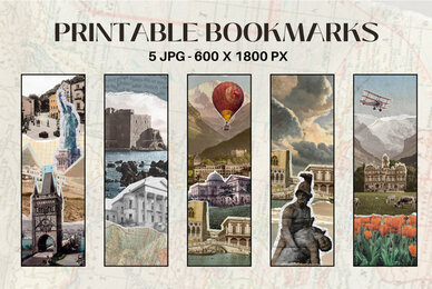 Retro scrapbook bookmarks