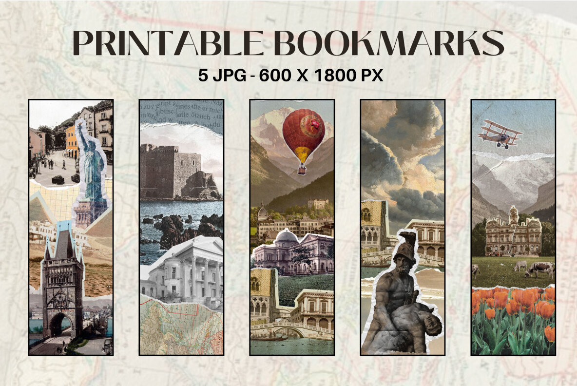 Retro scrapbook bookmarks 1