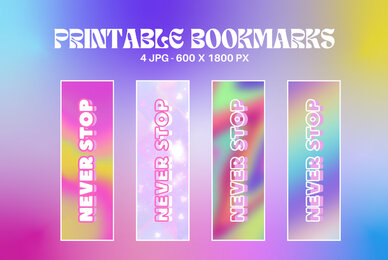 Gradient bookmarks printable