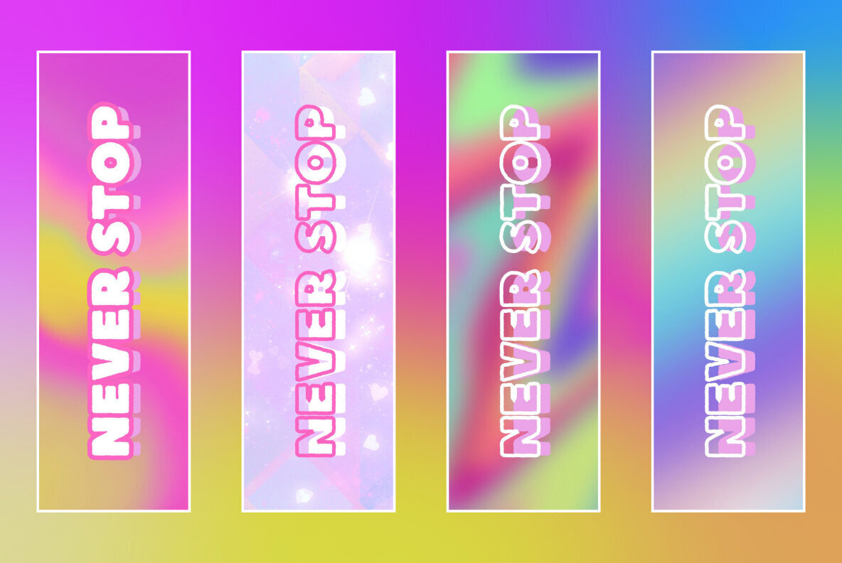 Gradient bookmarks printable 2