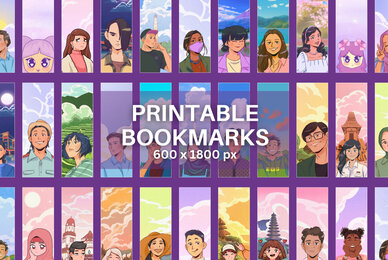 Comic Anime Cartoon Printable Bookmarks