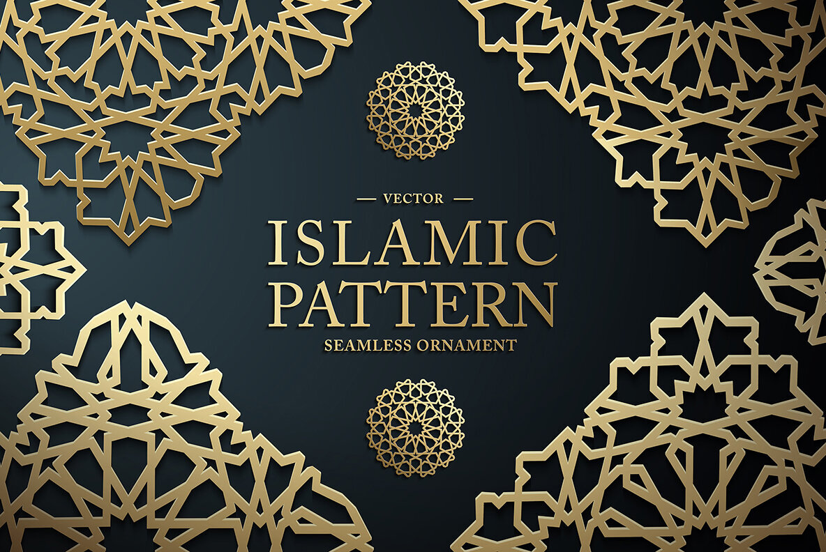 Luxurious Gold Islamic Pattern Set 1