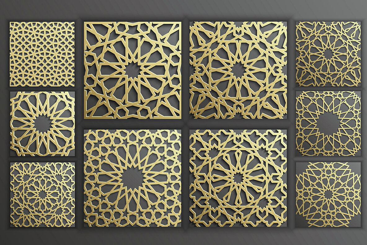 Luxurious Gold Islamic Pattern Set 2