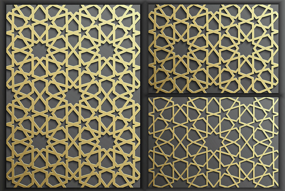 Luxurious Gold Islamic Pattern Set 3