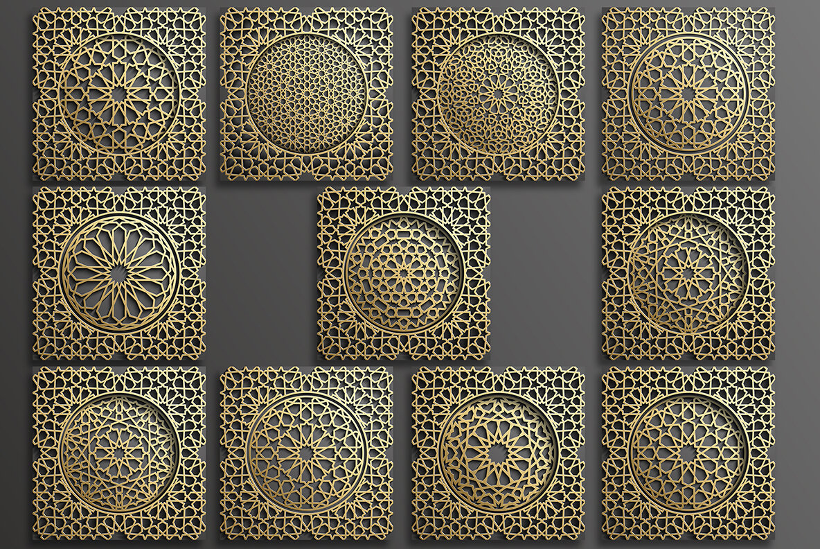 Luxurious Gold Islamic Pattern Set 5
