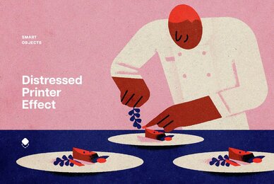 Distressed Printer Effect