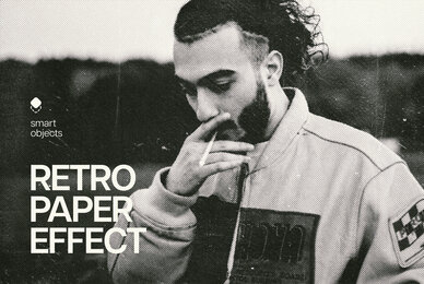 Retro Paper Photo Template