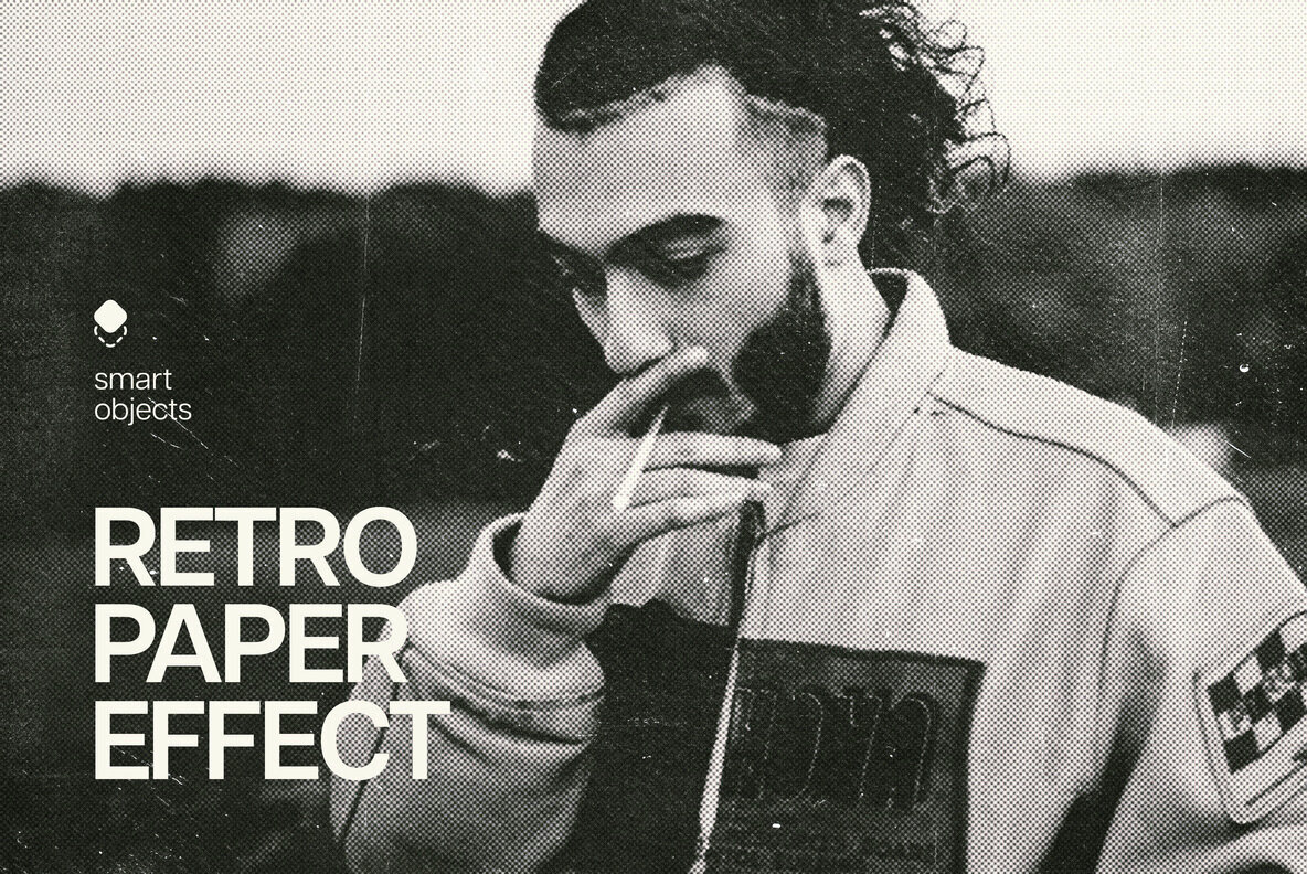 Retro Paper Photo Template 1