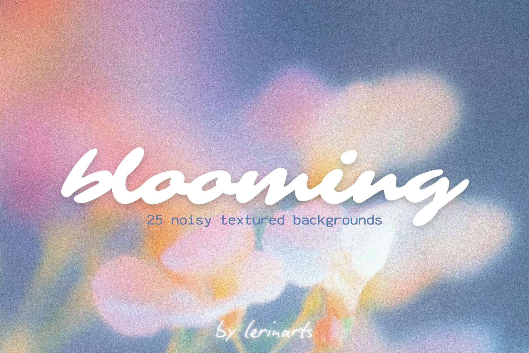 25 Noisy Textured Floral Backgrounds 1