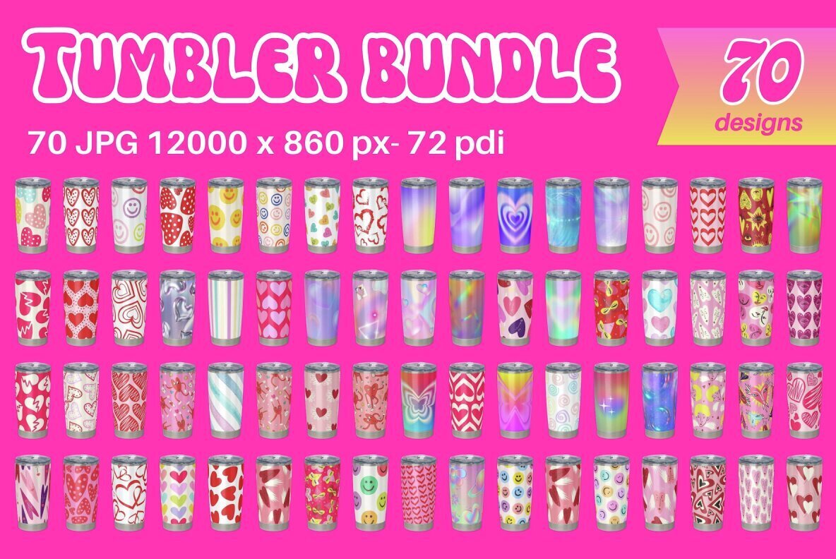 Valentines Day tumbler wraps 1