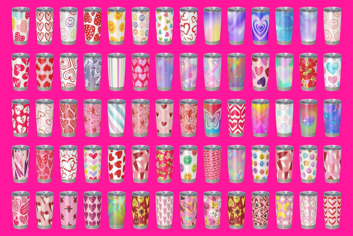 Valentines Day tumbler wraps 2