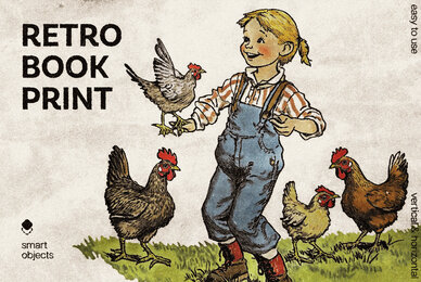 Retro Book Print Effect