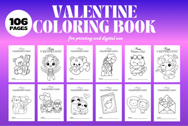 Valentines Day Coloring Book