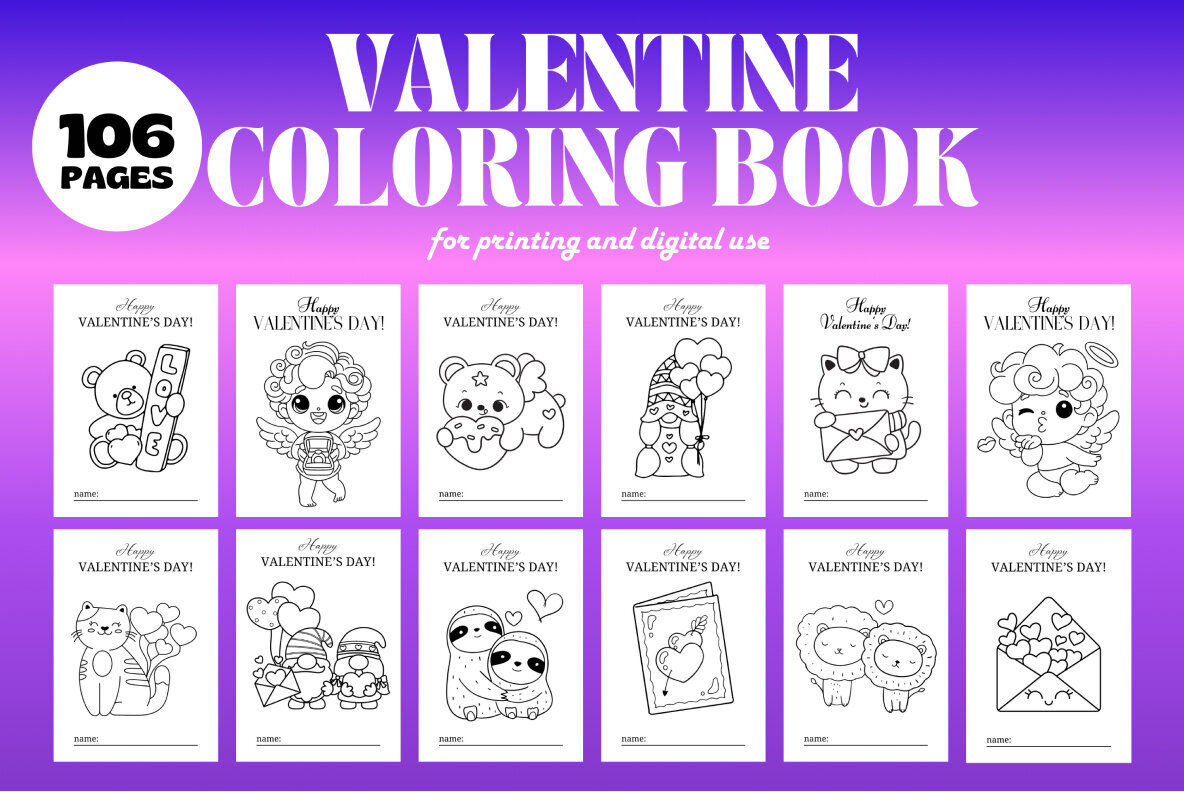 Valentines Day Coloring Book 1