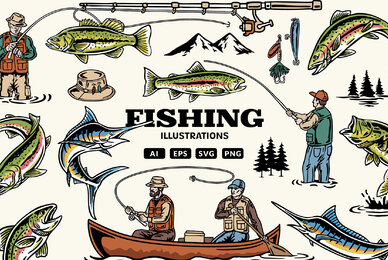 Fishing Illustrations