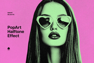 Pop Art Halftone Photo Effect
