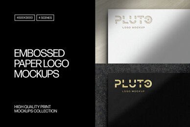 Embossed Paper Logo Mockups Pack