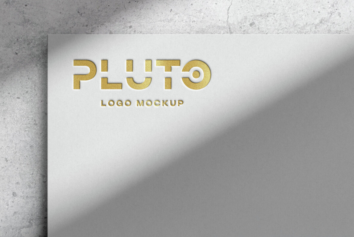 Embossed Paper Logo Mockups Pack 6