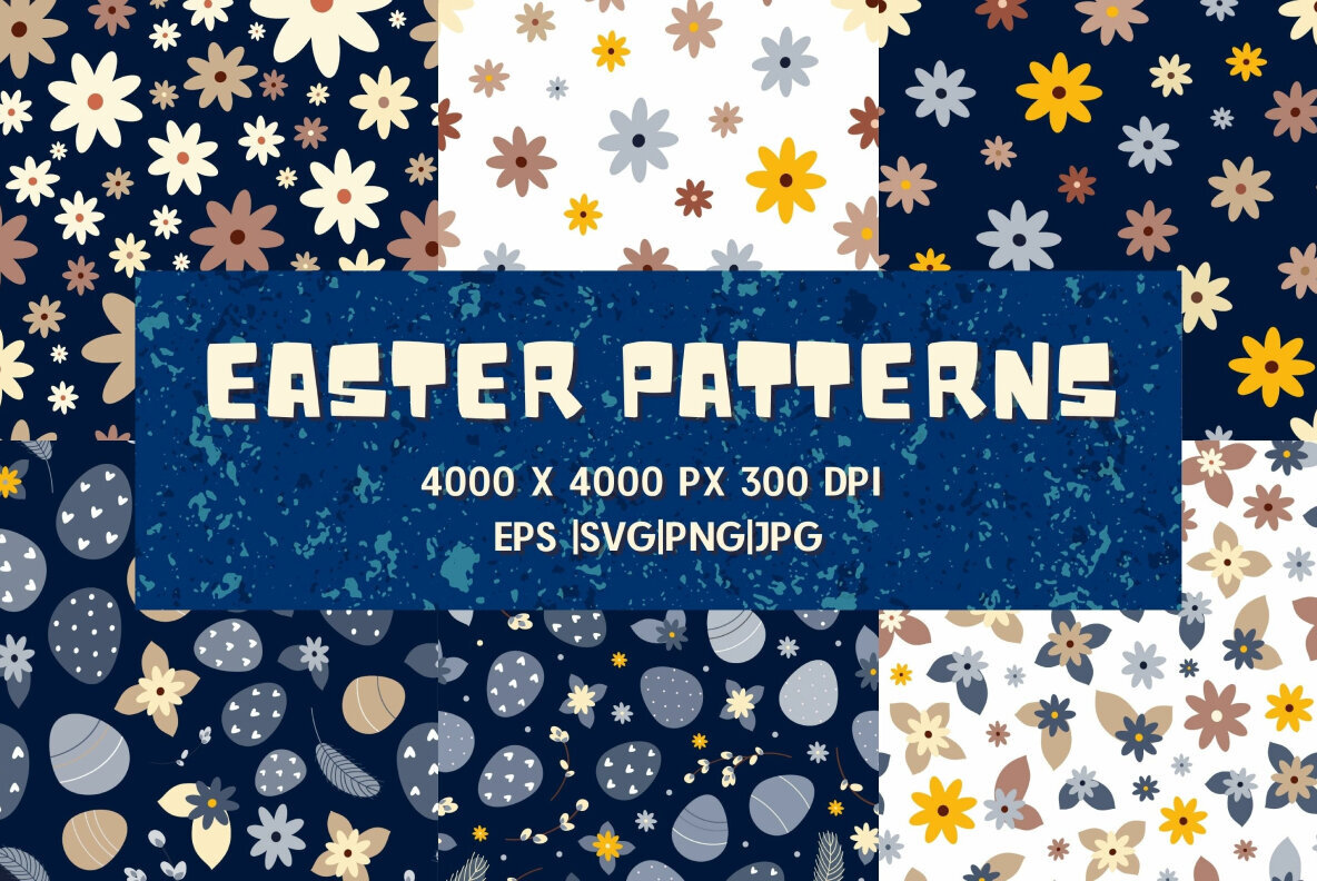 65 Easter Seamless Patterns Bundle 3