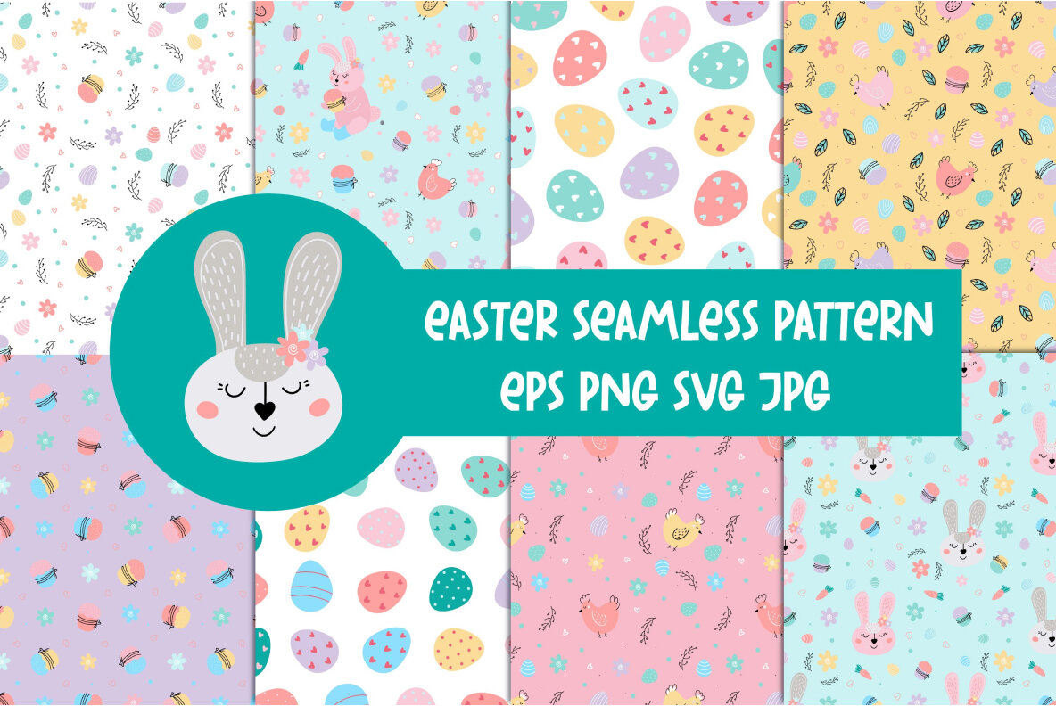 65 Easter Seamless Patterns Bundle 4