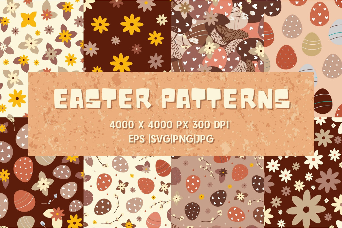 65 Easter Seamless Patterns Bundle 6