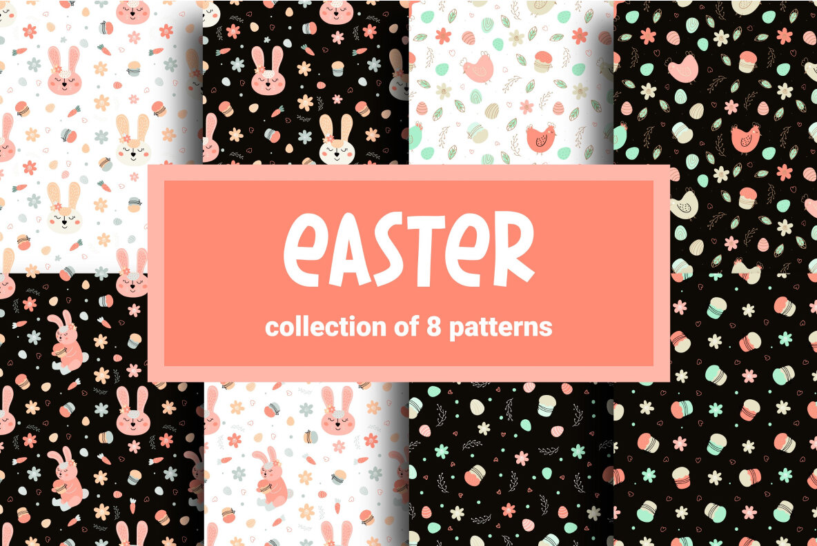 65 Easter Seamless Patterns Bundle 8