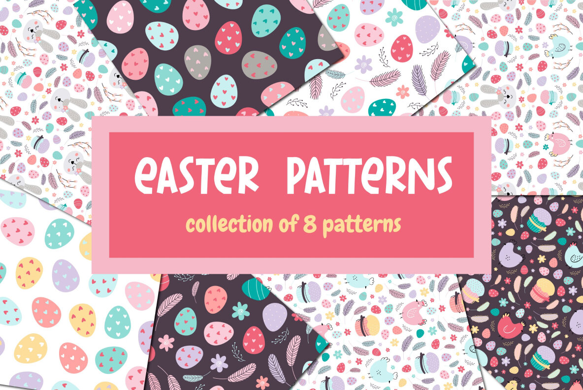 65 Easter Seamless Patterns Bundle 9