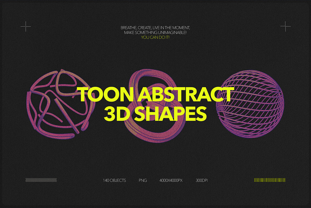 Toon Abstract 3D Shapes 1