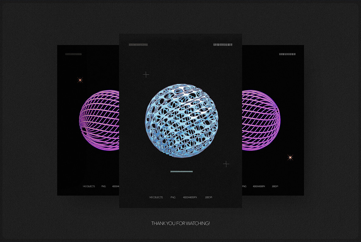 Toon Abstract 3D Shapes 11