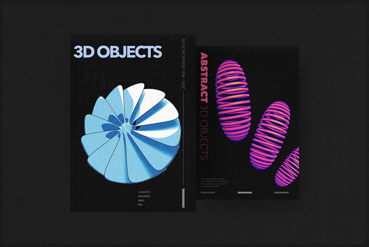 Toon Abstract 3D Shapes 12