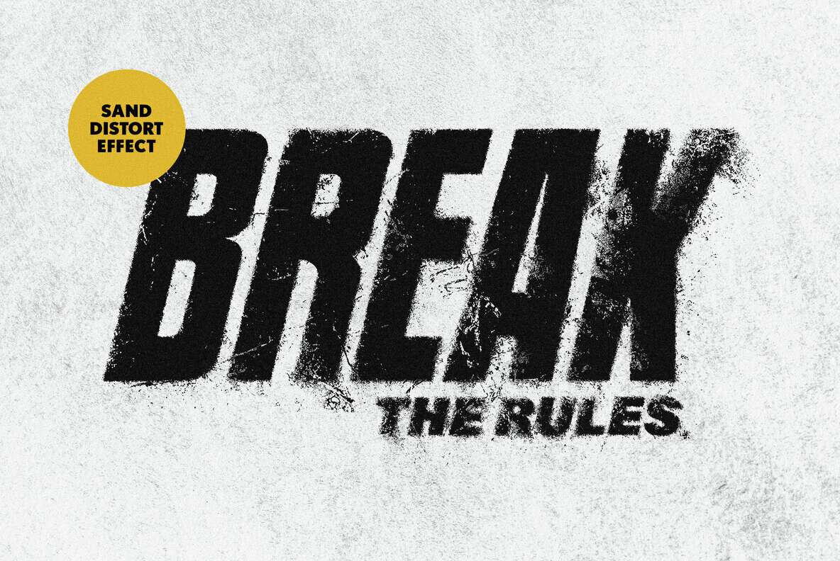 Broken Distortion Text and Logo Effect 1