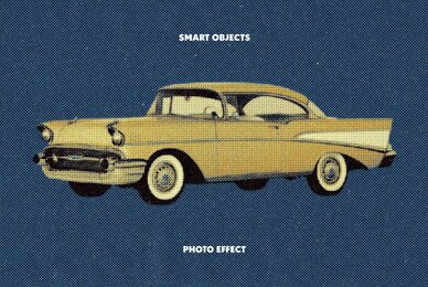 Retro Halftone Photo Template