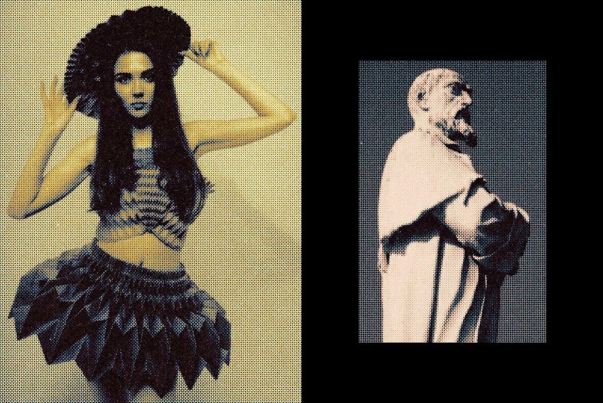 Retro Halftone Photo Template 2