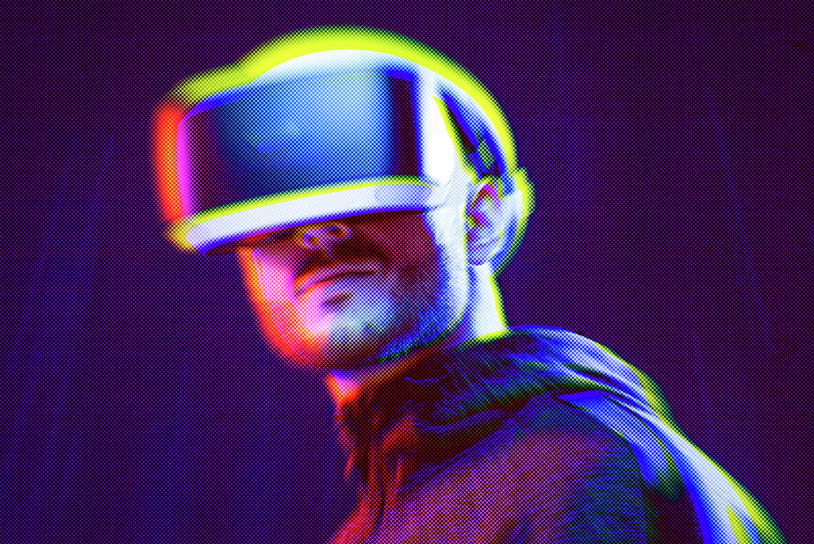 Cyberpunk Hologram Blur Photo Effect 4