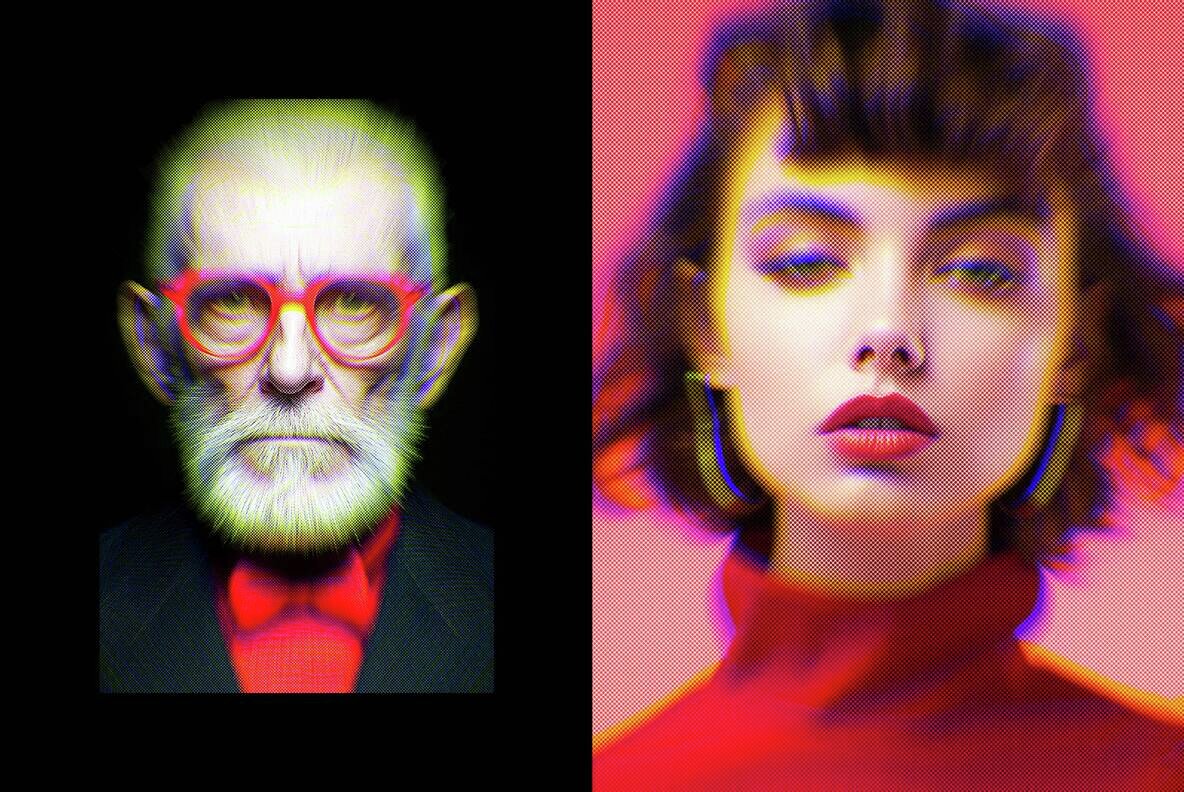 Cyberpunk Hologram Blur Photo Effect 5