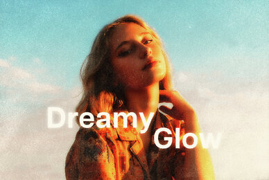 Dreamy Glow Halftone Print Effect