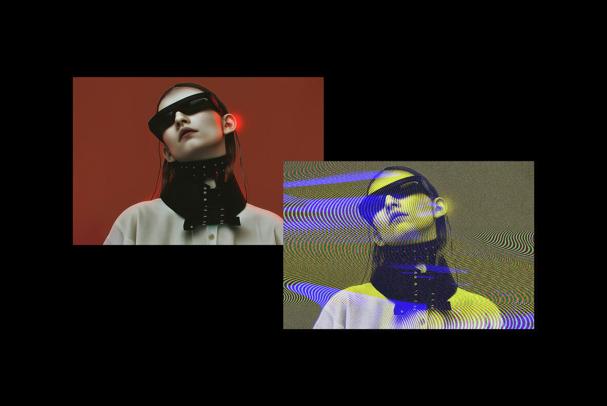 TV CRT Glitch Screen Photo Effect 2