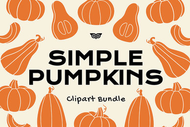 Simple Pumpkins Clipart Bundle